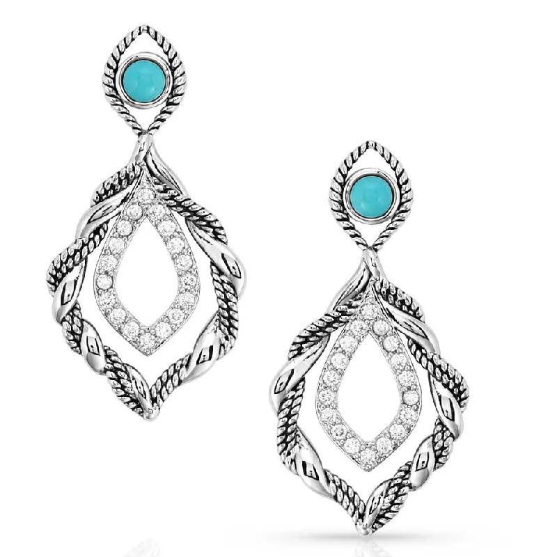 - Chinchilla cooling ice nest ceramic plateTwisted In Time Crystal Turquoise Earrings