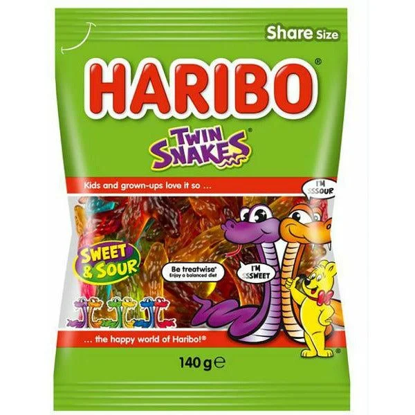 - Air box TSA certified check-inHaribo - Twin Snakes