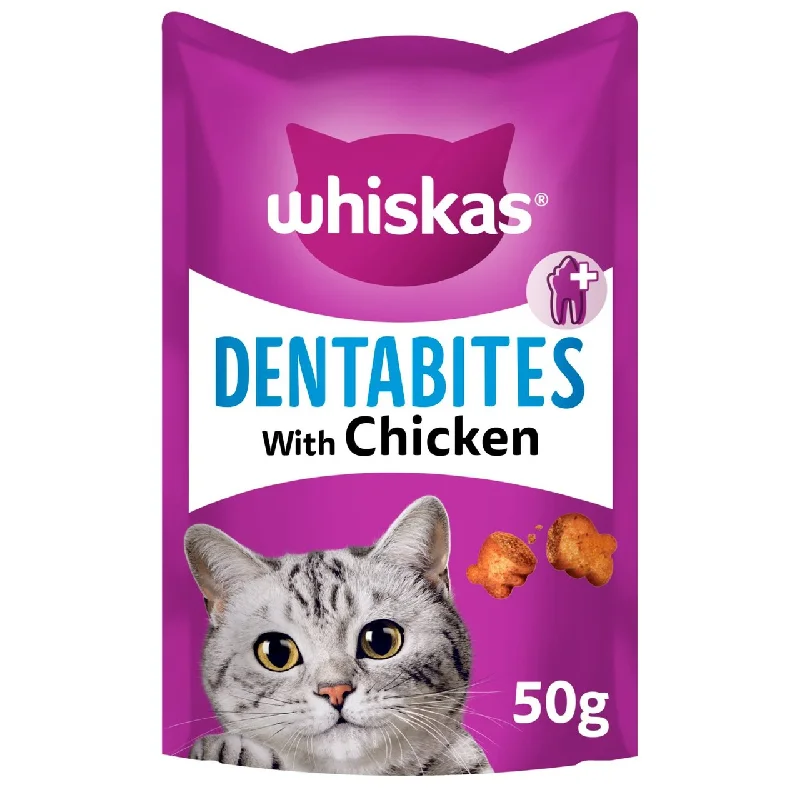    - Cat food for digestive health  Whiskas Dentabites Adult Cat Dental Treat Biscuits with Chicken 50g