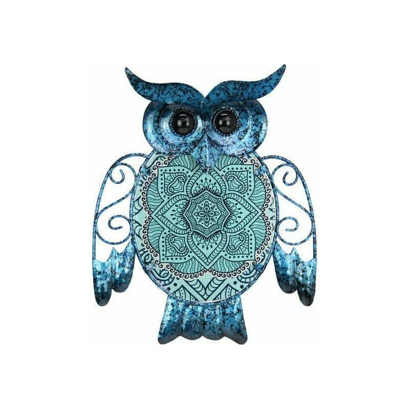 - Pet stroller can be taken on the planeBlue Glass Owl With Mandala Pattern Wall Art - DISC