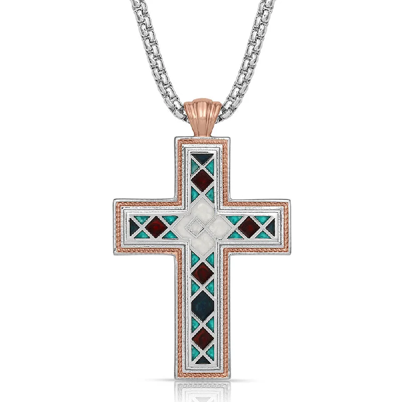 - Summer pet ice matAmerican Legends Mosaic Cross Necklace