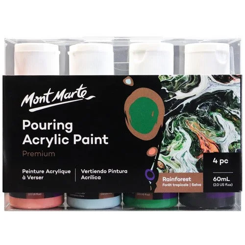 - Parrot climbing and standing wooden frameMont Marte Premium Pouring Acrylic Paint Set - Rainforest