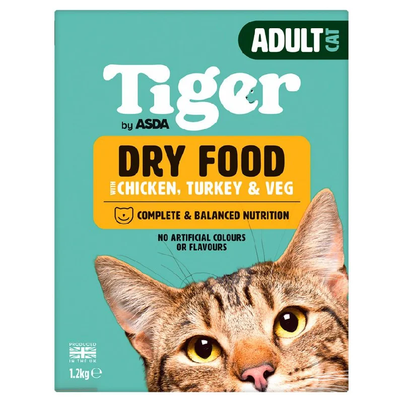 - Cat anti-jump window safety netASDA Tiger Dry Food with Chicken, Turkey & Veg Adult Cat 1.2kg