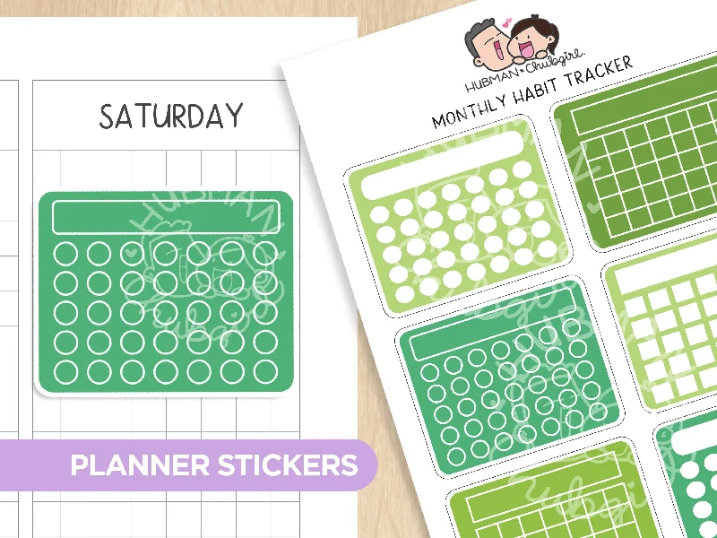 - Summer pet ice matMonthly  Habit Tracker - Cozy Plants Theme Palette