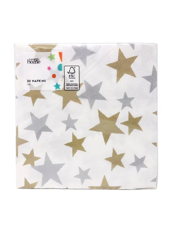 - Air box TSA certified check-inGeorge Home Metallic Star Napkins