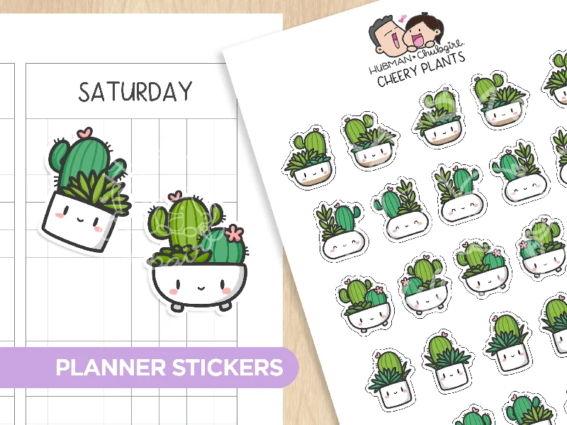 - Pet stroller can be taken on the planeCheery Plants Planner Stickers