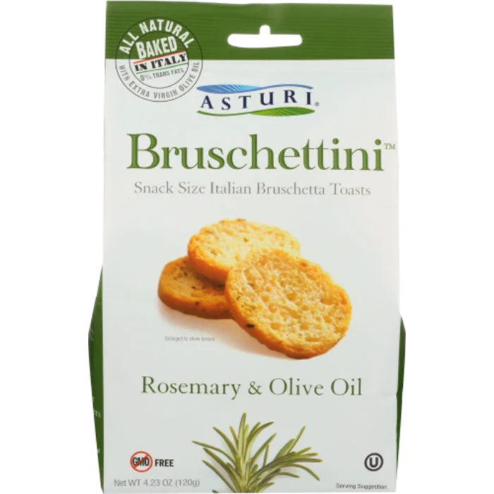 - Pet stroller can be taken on the planeAsturi - Bruschettini Rosemary & Olive Oil, 4.23 OZ - Pack of 12