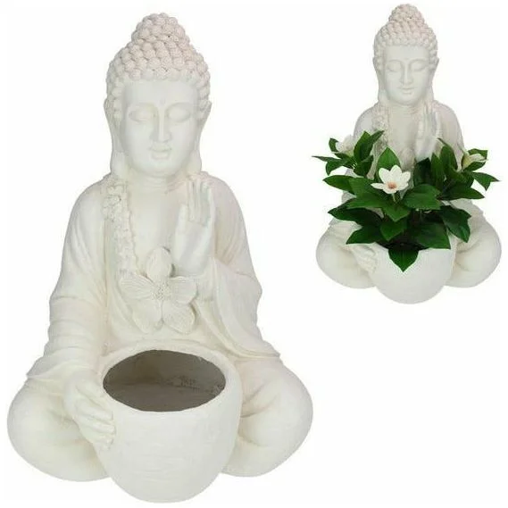 - Cat anti-jump window safety netGarden Rulai Buddha Pot Holder - Cream