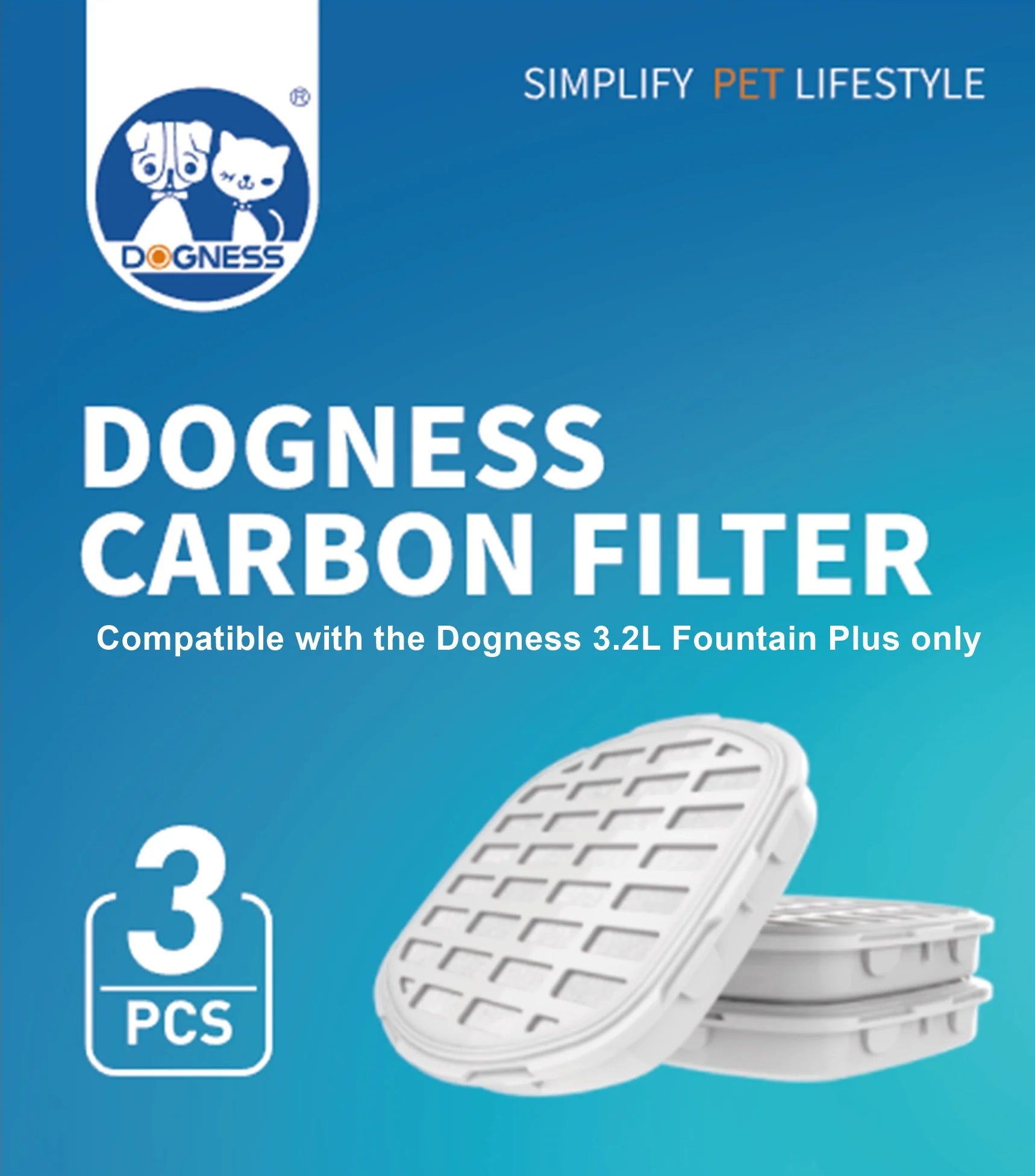 - Postoperative pet anti-licking Elizabethan collarDogness Carbon Filter 3PCS