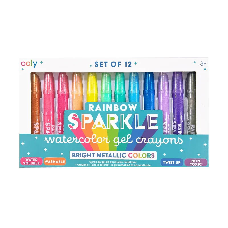 - Car dog seat beltRainbow Sparkle Metallic Watercolor Gel Crayons - Set of 12