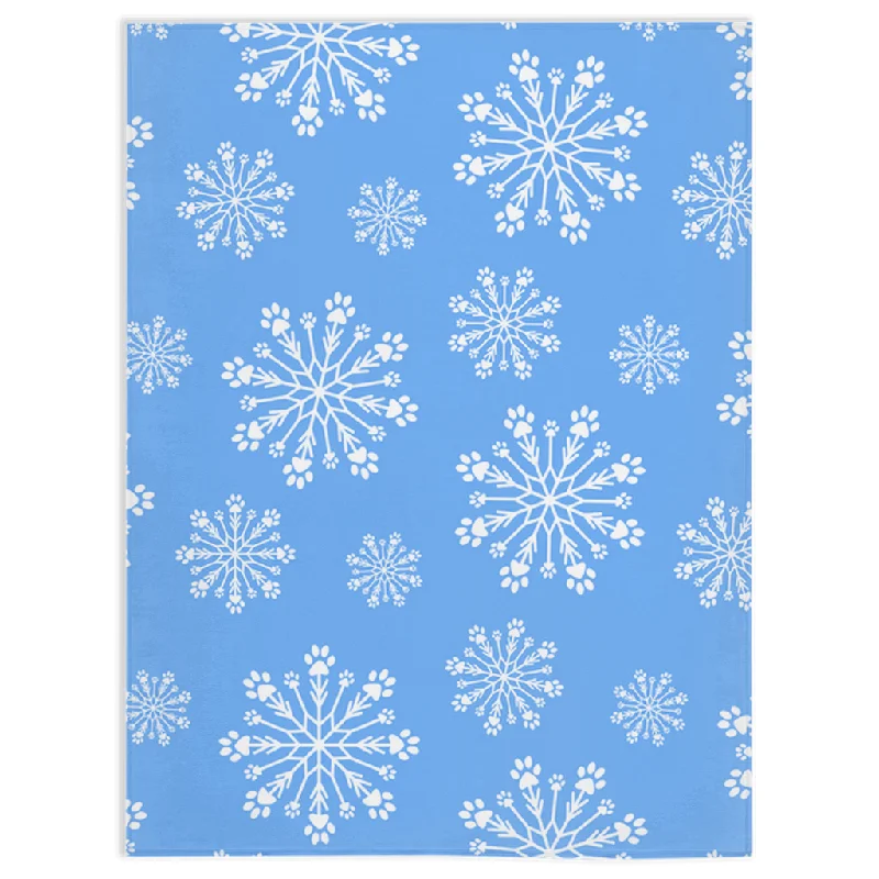 - Cat hair ball removal and hair removal creamPaw Snowflake Minky Blanket - Blue/White