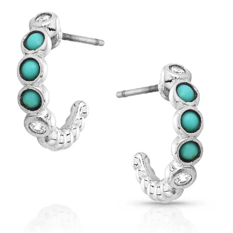  -Non-contact cat thermometerTurquoise Tranquility Crystal Earrings