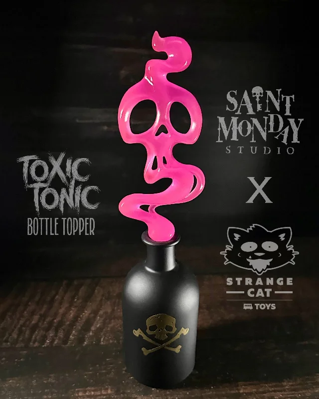 - Organic cotton dog bibsPINK/PURPLE SKULL TOXIC TONIC BOTTLE TOPPER by Saint Monday Studio - Preorder