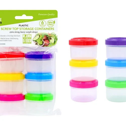  -Splash-proof food bowl AND Anti-choking slow food bowlMini Screw Top Storage Containers - Plastic