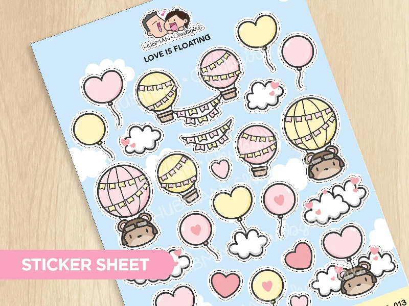 - Foldable and portable cat bagSticker Sheet - Love is floating