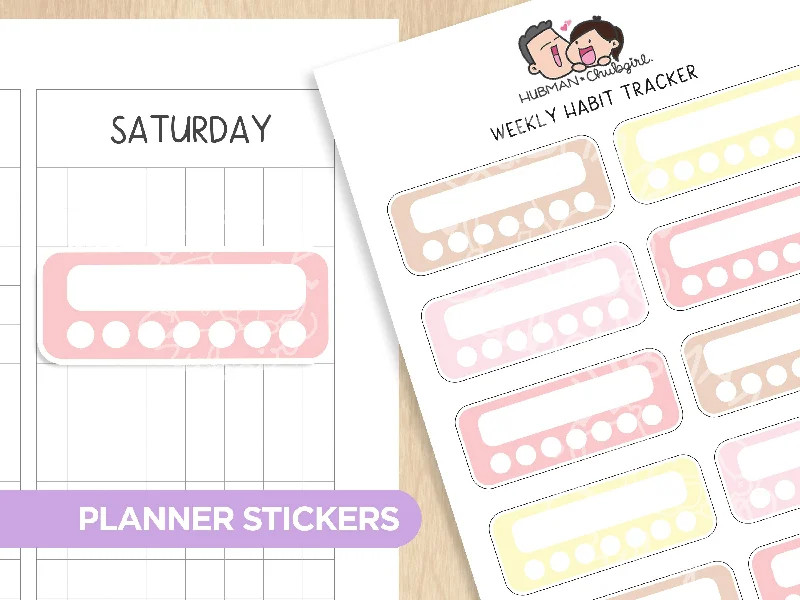 - Custom pet birthday cakeWeekly Habit Tracker - Love is in the Air Theme Palette