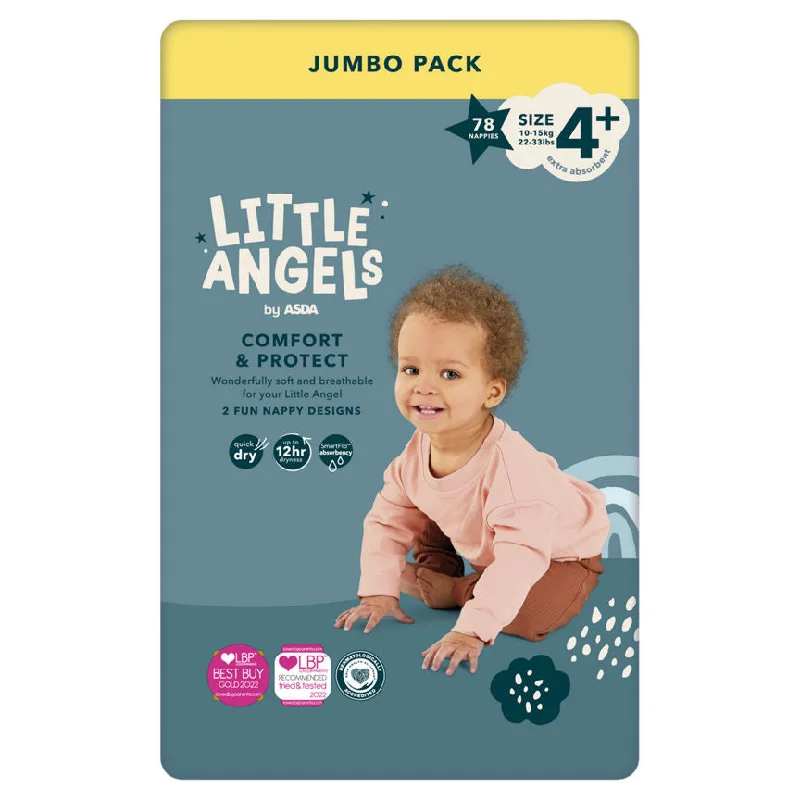 - Automatic temperature adjustment cat bedLITTLE ANGELS by ASDA Size 4+ Comfort & Protect Jumbo Pack 78 Nappies