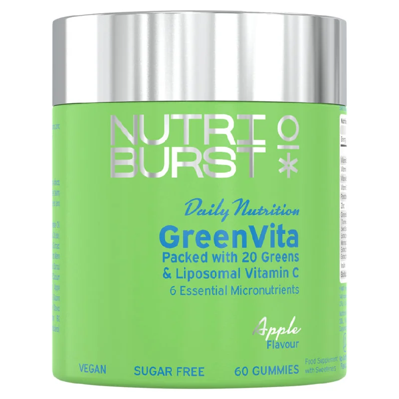 ---Nutriburst GreenVita Apple Flavour 60 Gummies