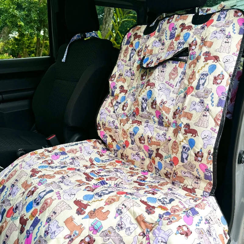 - Pet monitor with cameraParty Dawgs: Deluxe Single Car Seat Cover