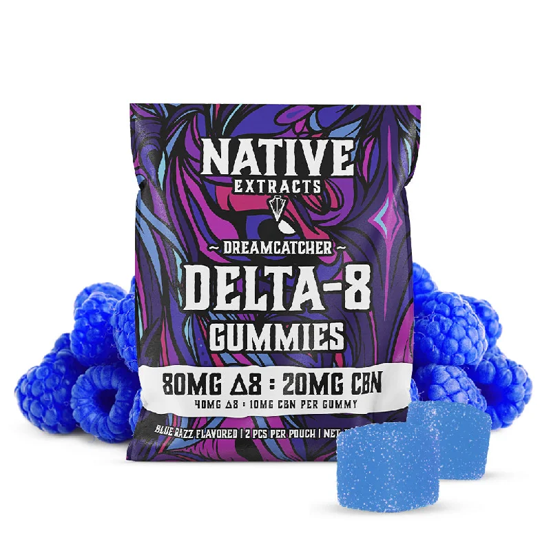 - Chinchilla cooling ice nest ceramic plate"Dreamcatcher" - 80mg Delta-8 : 20mg CBN Gummies - Blue Raspberry - (Sample Size)