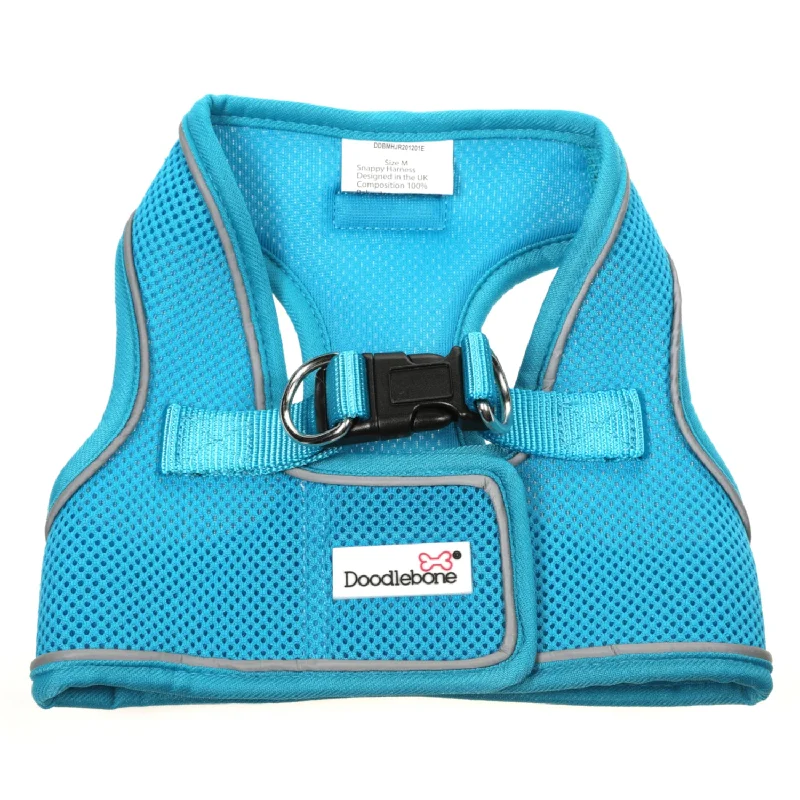 - Organic cotton dog bibsDoodlebone Originals Snappy Dog Harness Aqua 7 Sizes