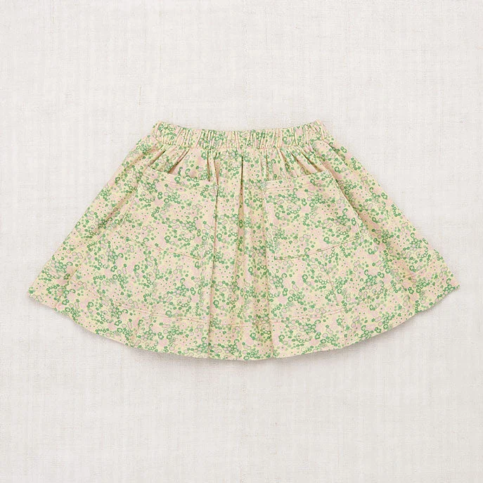 ---Misha and Puff Circle Skirt - Pale Mauve Poppy Garden