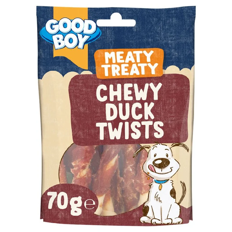 - ​​Christmas pet Christmas clothingGood Boy Meaty Treaty Chewy Duck Twisters Dog Treats