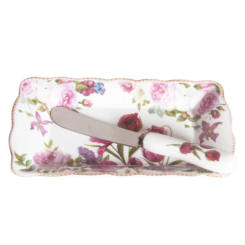 - Pet vitamin complex nutrition tabletsRose & Tulip Fine Bone China Butter Dish with Knife