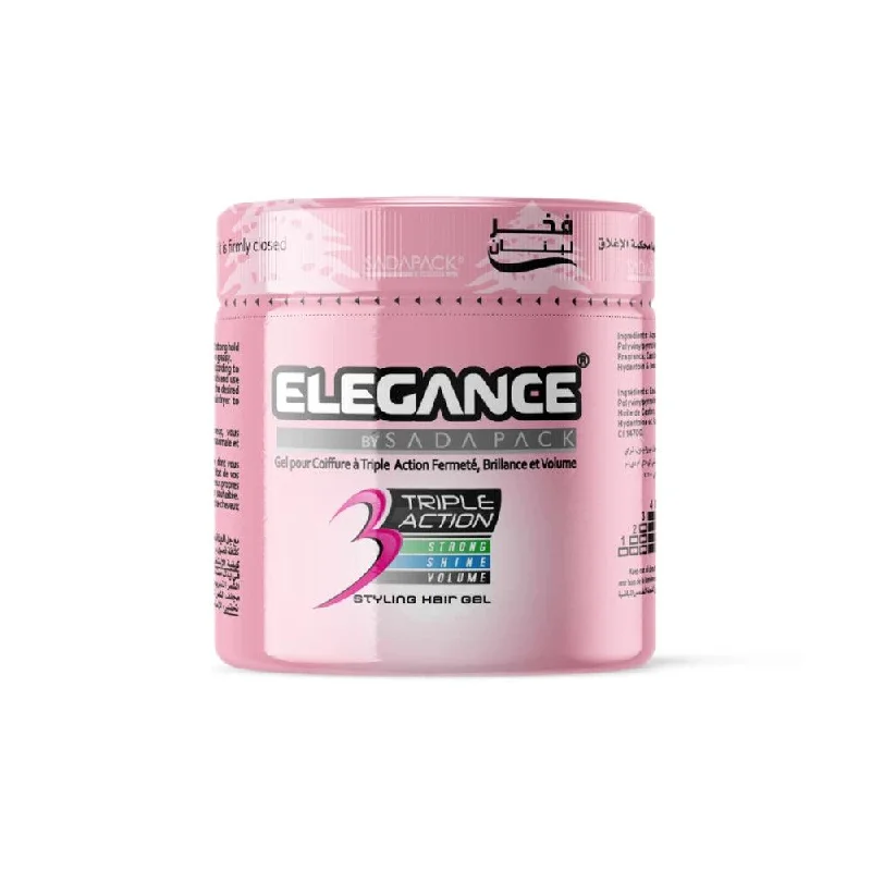 making it smoother and more shiny.Elsada Elegance Triple Action Hair Gel / Pink 500 ml