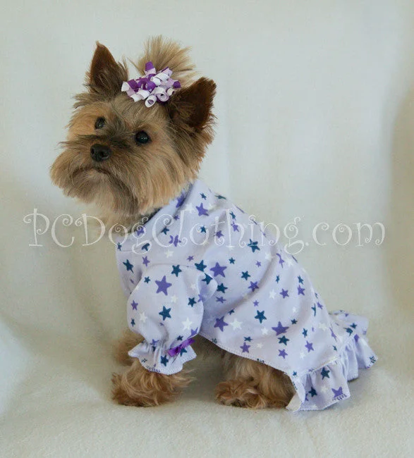 Pet custom clothesPurple Stars Nightgown