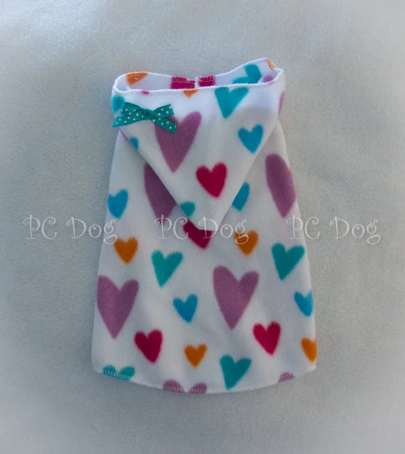 Pet Christmas clothesValentine Hearts Hoodie Dress