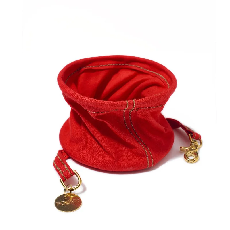 Pet rehabilitation recovery clothes (such as post-operative clothes)Cotton Canvas Collapsible Travel Dog Water Bowl Red