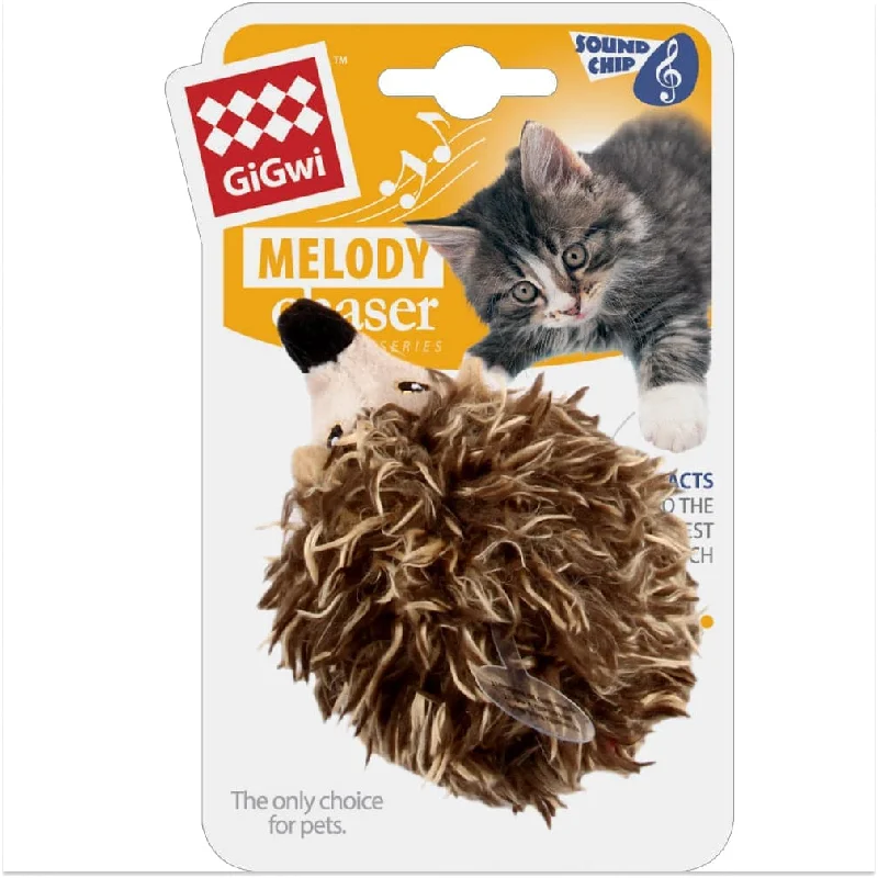  . **Dog raincoat is waterproof and windproof**GiGwi Melody Chaser with Motion Activated Sound Chip Hedgedog Toy for Cats (Brown)